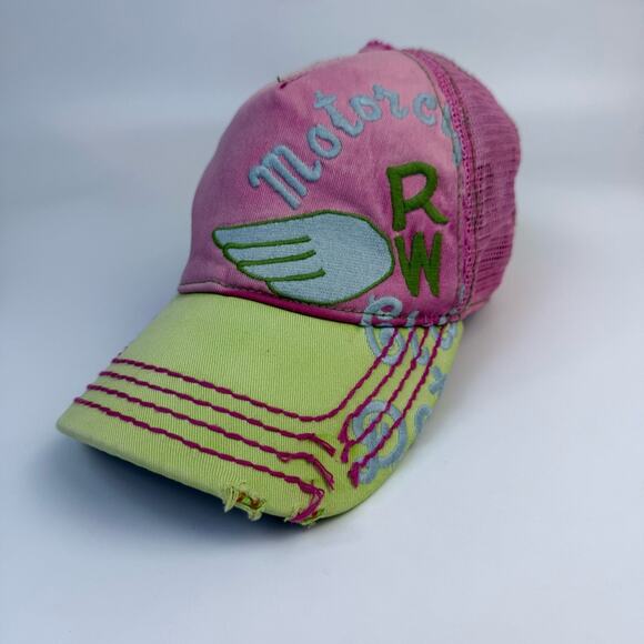 True Religion • Vintage Distressed Trucker StrapBack Hat - Picture 1 of 13